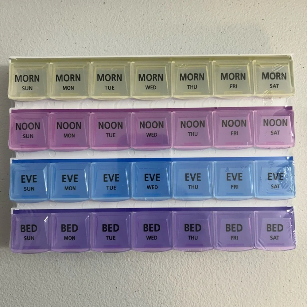 Weekly Pill Organizer‎ with Morning, Noon, and Evening Compartments